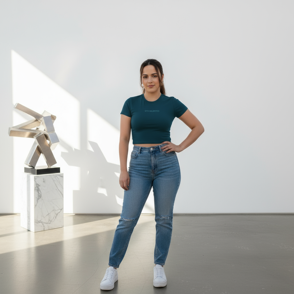 Crop top verde en galería