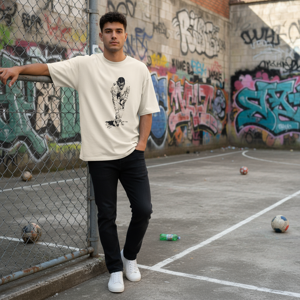 Modelo apoyado en la reja