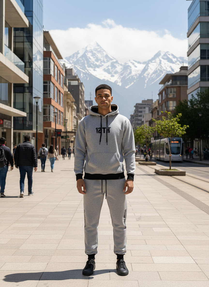 Modelo en Santiago con los Andes