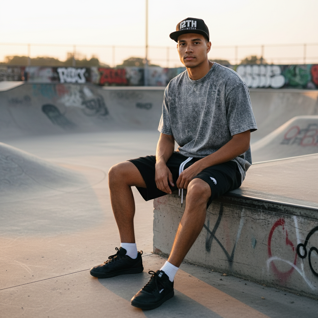 Skatepark short visible